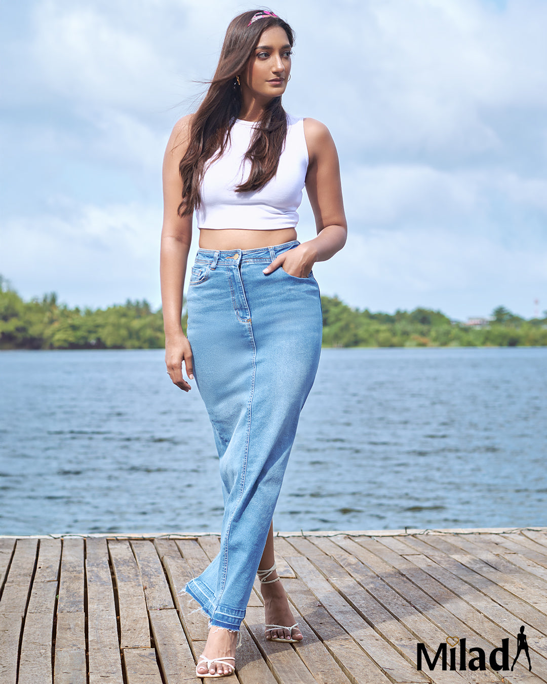 HEM DETAILED MAXI SKIRT