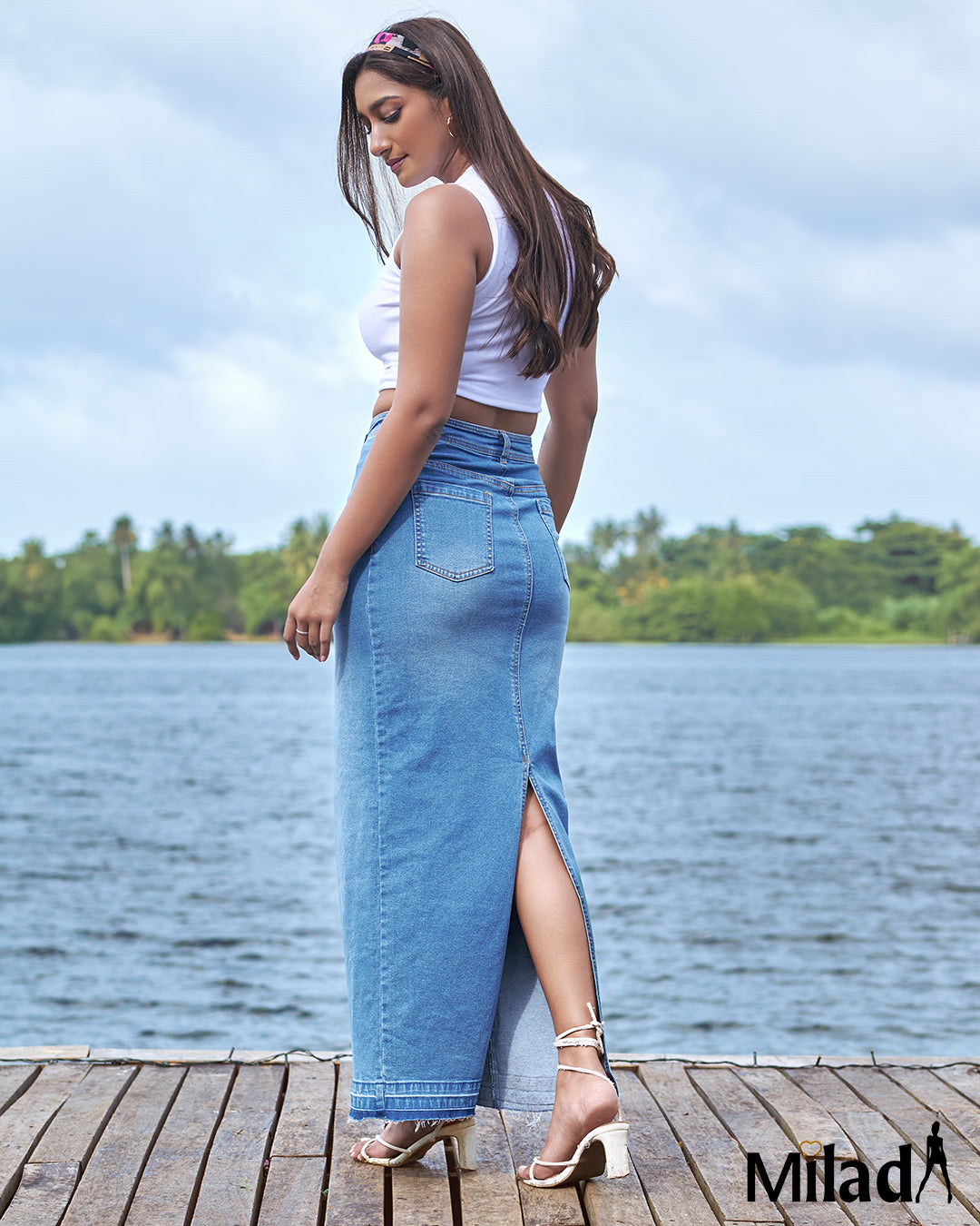 HEM DETAILED MAXI SKIRT